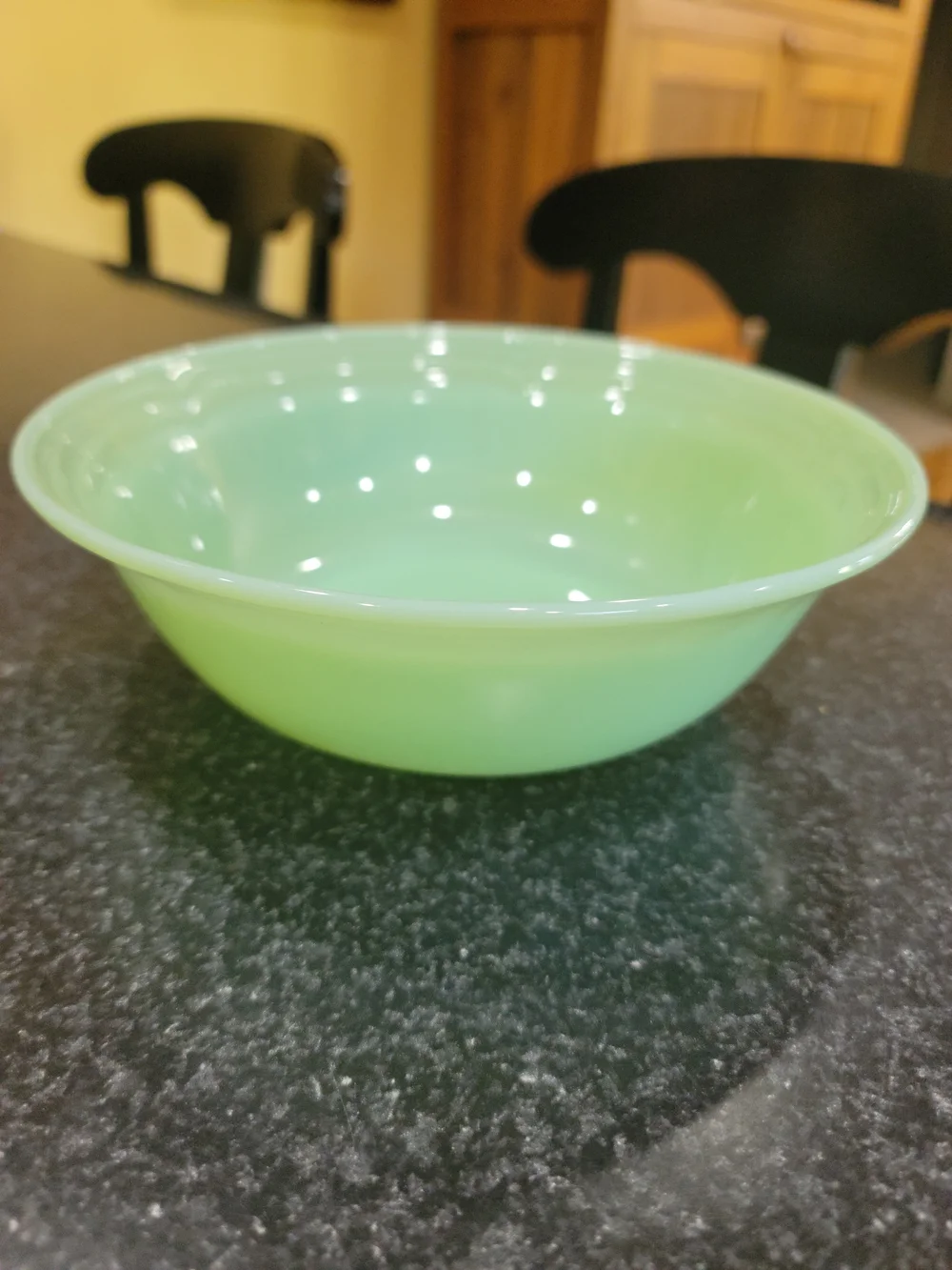 Vintage Fire-King 3 Band Jadite Vegetable Bowl 8 Inch